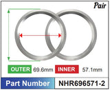 Aluminium Hub Rings NHR696571-2 - Nice Products | Universal Auto Spares