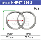 Aluminium Hub Rings NHR671596-2 - Nice Products | Universal Auto Spares