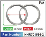 Aluminium Hub Rings NHR701596-2 - Nice Products | Universal Auto Spares