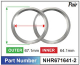 Aluminium Hub Rings NHR671641-2 - Nice Products | Universal Auto Spares
