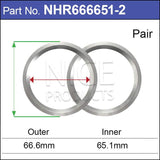Aluminium Hub Rings NHR666651-2 - Nice Products | Universal Auto Spares