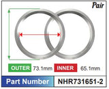 Aluminium Hub Rings NHR731651-2 - Nice Products | Universal Auto Spares