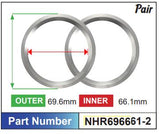 Aluminium Hub Rings NHR696661-2 - Nice Products | Universal Auto Spares