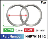 Aluminium Hub Rings NHR701661-2 - Nice Products | Universal Auto Spares