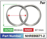 Aluminium Hub Rings NHR696671-2 - Nice Products | Universal Auto Spares
