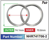 Aluminium Hub Rings NHR741706-2 - Nice Products | Universal Auto Spares