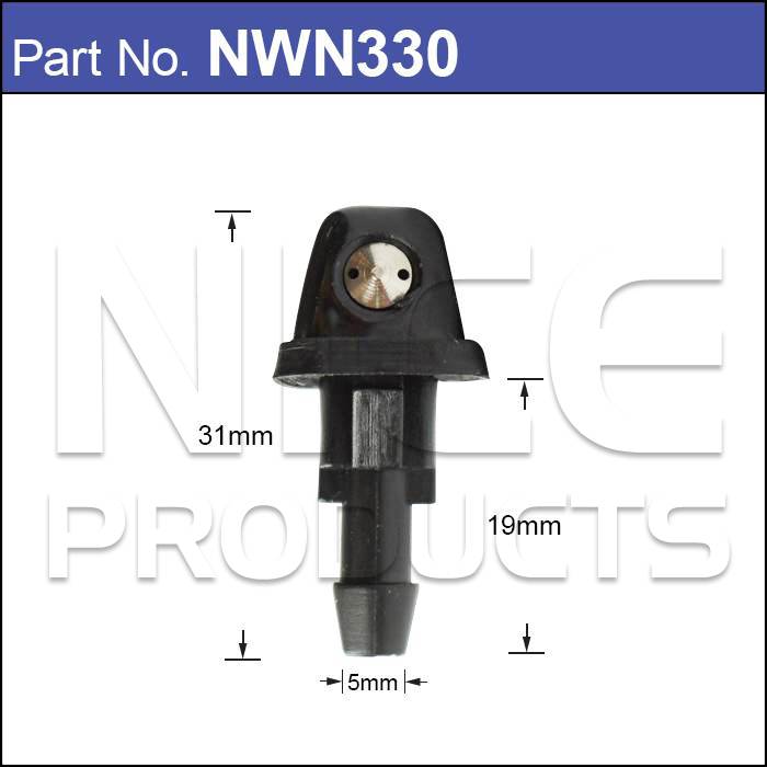 Washer Nozzle Pair NWN330 - Nice Products | Universal Auto Spares
