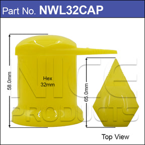 Capped 32mm Wheel Nut Indicator NWL32CAP - Nice Products | Universal Auto Spares
