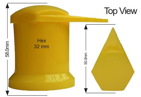 Capped 32mm Wheel Nut Indicator pk100 NWL32CAP-100 - Nice Products | Universal Auto Spares