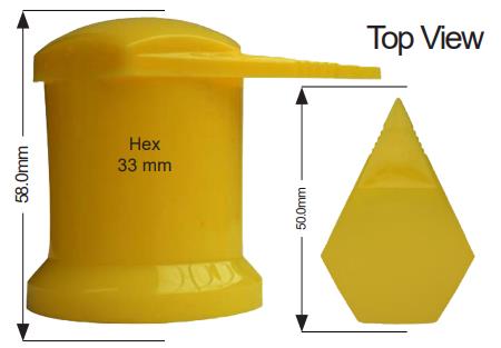 Capped 33mm Wheel Nut Indicator pk100 NWL33CAP-100 - Nice Products | Universal Auto Spares