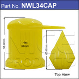 Capped 34mm Wheel Nut Indicator NWL34CAP - Nice Products | Universal Auto Spares