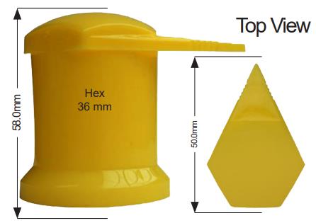 Capped 36mm Wheel Nut Indicator pk100 NWL36CAP-100 - Nice Products | Universal Auto Spares