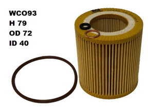 Oil Filter R2673P Fits BMW WCO93 - Wesfil