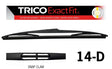 Rear Snap Claw Tapered Blade 350MM (14") (EXRER14) (Single) 14-D - Trico | Universal Auto Spares