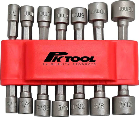 14 Pieces Impact Nut Driver Set Quick Change Design - PKTool | Universal Auto Spares