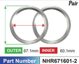 Aluminium Hub Rings NHR671601-2 - Nice Products | Universal Auto Spares