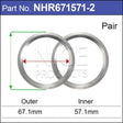 Aluminium Hub Rings NHR671571-2 - Nice Products | Universal Auto Spares