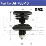 Plastic Fastener Pkt 10 AF766-10 - Nice Products | Universal Auto Spares