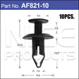 Plastic Fastener Pkt 10 AF821-10 - Nice Products | Universal Auto Spares