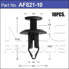 Plastic Fastener Pkt 10 AF821-10 - Nice Products | Universal Auto Spares