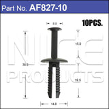 Plastic Fastener Pkt 10 AF827-10 - Nice Products | Universal Auto Spares
