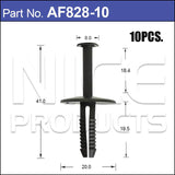 Plastic Fastener Pkt 10 AF828-10 - Nice Products | Universal Auto Spares