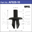 Plastic Fastener Pkt 10 AF829-10 - Nice Products | Universal Auto Spares