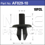 Plastic Fastener Pkt 10 AF829-10 - Nice Products | Universal Auto Spares