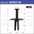 Plastic Fastener Pkt 10 AF837-10 - Nice Products | Universal Auto Spares