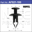 Plastic Fastener Pkt 100 AF821-100 - Nice Products | Universal Auto Spares