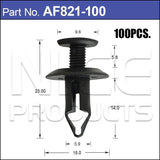 Plastic Fastener Pkt 100 AF821-100 - Nice Products | Universal Auto Spares