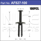 Plastic Fastener Pkt 100 AF827-100 - Nice Products | Universal Auto Spares