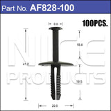 Plastic Fastener Pkt 100 AF828-100 - Nice Products | Universal Auto Spares