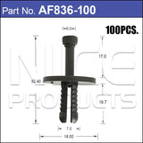 Plastic Fastener Pkt 100 AF836-100 - Nice Products | Universal Auto Spares