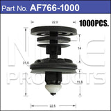 Plastic Fastener Pkt 1000 AF766-1000 - Nice Products | Universal Auto Spares