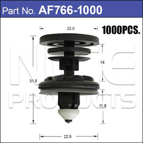 Plastic Fastener Pkt 1000 AF766-1000 - Nice Products | Universal Auto Spares