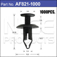 Plastic Fastener Pkt 1000 AF821-1000 - Nice Products | Universal Auto Spares