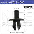Plastic Fastener Pkt 1000 AF829-1000 - Nice Products | Universal Auto Spares