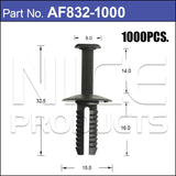 Plastic Fastener Pkt 1000 AF832-1000 - Nice Products | Universal Auto Spares