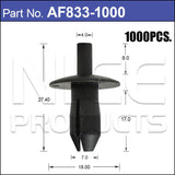 Plastic Fastener Pkt 1000 OEM: N0385491 AF833-1000 - Nice Products | Universal Auto Spares