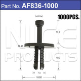 Plastic Fastener Pkt 1000 AF836-1000 - Nice Products | Universal Auto Spares