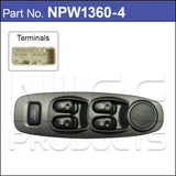 Power Window Switch NPW1360-4 - Nice Products | Universal Auto Spares