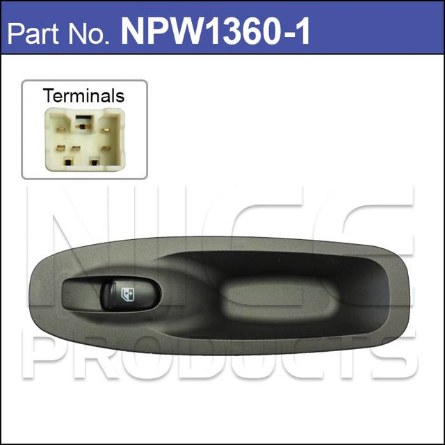 Power Window Switch NPW1360-1 - Nice Products | Universal Auto Spares