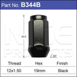 Black Wheel Nut B344B - Nice Products | Universal Auto Spares