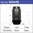 Black Wheel Nut B2044B - Nice Products | Universal Auto Spares