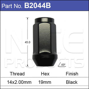 Black Wheel Nut B2044B - Nice Products | Universal Auto Spares