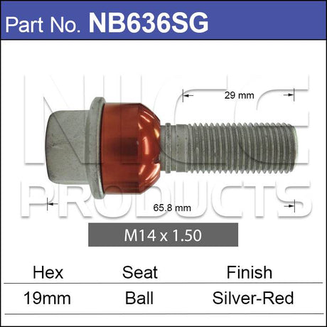 Wheel Bolt NB636SG - Nice Products | Universal Auto Spares