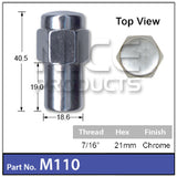 7/16 MAG NUT M110 - Nice Products | Universal Auto Spares