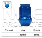 Blue Wheel Nut PBA419BL - Nice Products | Universal Auto Spares
