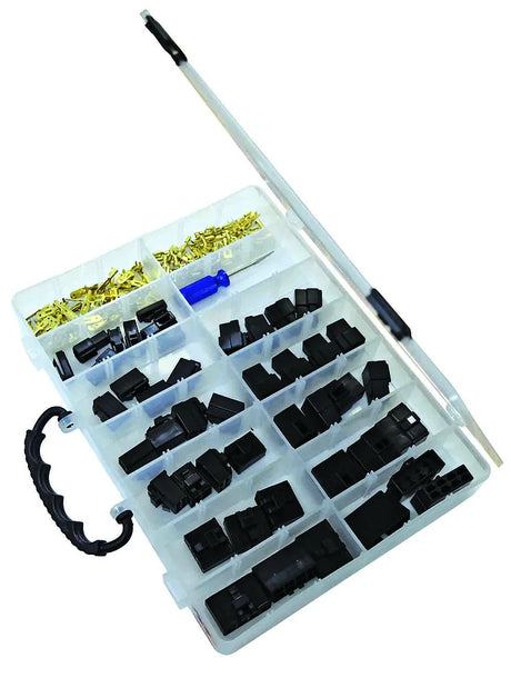 145 Piece 250 Type Pole Wire Connector Assortment Kit with Terminal Tool
